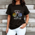 Buddha Stones Casual Colorful Lotus Flower Meditation Figure Pattern Cotton Tee T-shirt - image 4