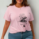 Buddha Stones Casual Lotus Flower Lotus Leaf Ripple Pattern Tee Cotton T-shirt - image 14