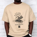 Buddha Stones Casual Lotus Flower Lotus Leaf Ripple Pattern Tee Cotton T-shirt - image 10