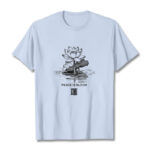 Buddha Stones Casual Lotus Flower Lotus Leaf Ripple Pattern Tee Cotton T-shirt - LightCyan - 2XL - image 19