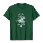 Buddha Stones Casual Lotus Flower Lotus Leaf Ripple Pattern Tee Cotton T-shirt - ForestGreen - 2XL - image 11