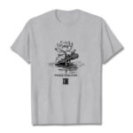 Buddha Stones Casual Lotus Flower Lotus Leaf Ripple Pattern Tee Cotton T-shirt - LightGrey - 2XL - image 20