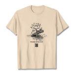 Buddha Stones Casual Lotus Flower Lotus Leaf Ripple Pattern Tee Cotton T-shirt - Bisque - 2XL - image 9