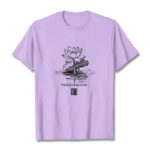 Buddha Stones Casual Lotus Flower Lotus Leaf Ripple Pattern Tee Cotton T-shirt - Plum - 2XL - image 17