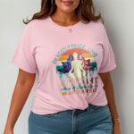 Buddha Stones Vivid Lotus Flower Meditator Sunset Pattern Tee Cotton T-shirt - image 14