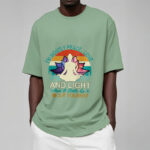 Buddha Stones Vivid Lotus Flower Meditator Sunset Pattern Tee Cotton T-shirt - image 16