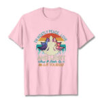 Buddha Stones Vivid Lotus Flower Meditator Sunset Pattern Tee Cotton T-shirt - LightPink - 2XL - image 13