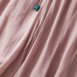 Buddha Stones Simple Design Drawstring Cotton Women's Wide Leg Pants With Pockets - image 14