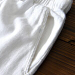Buddha Stones Casual Solid Color Simple Design Drawstring Ramie Linen Men's Pants With Pockets - image 10