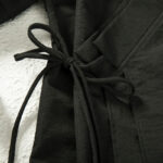 Buddha Stones Casual Lace-Up Design Open Front Jacket Men's Cotton Kimono - image 4