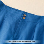 Buddha Stones Summer Casual Simple Design Linen Women's Wide Leg Pants With Zipper Pockets - image 18