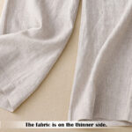 Buddha Stones Summer Casual Simple Design Linen Women's Wide Leg Pants With Zipper Pockets - image 16