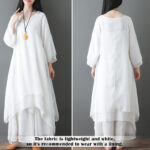 Buddha Stones V-Neck Midi Tunic Dress Wide Leg Pants Meditation Zen Practice Dance Clothing - image 9