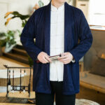 Buddha Stones Spring Pure Color Open Front Cotton Linen Men's  Jacket Kimono - image 15