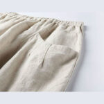 Buddha Stones Casual High Waist Design Women's Harem Cotton 7-8 Length Pants With Pockets - image 4