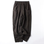 Buddha Stones Casual High Waist Design Women's Harem Cotton 7-8 Length Pants With Pockets - Black - US8-10，UK/AU12-14，EU40-42 (2XL) - image 8