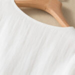 Buddha Stones Summer V-Neck Design Half Sleeve Cotton Midi Dress - image 36