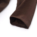 Buddha Stones Spring Plain Lapel Long Sleeve Cotton Linen Midi Dress With Pockets - image 5