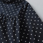 Buddha Stones Spring White Dot Pattern Ruffle Crew Neck Cotton Linen Midi Dress With Pockets - image 14