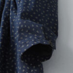 Buddha Stones Printing Floral Pattern Accordion Pleats Design Cotton Linen Midi Dress With Pockets - image 5