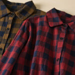 Buddha Stones Casual Contrast Color Plaid Buttons Design Cotton Linen Midi Dress With Pockets - image 23