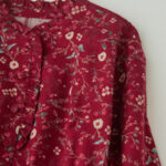 Buddha Stones Ethnic Printing Floral Lace-Up Design Cotton Linen Midi Dress - image 12