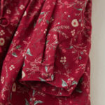 Buddha Stones Ethnic Printing Floral Lace-Up Design Cotton Linen Midi Dress - image 15