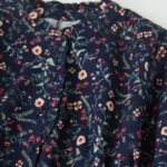 Buddha Stones Ethnic Printing Floral Lace-Up Design Cotton Linen Midi Dress - image 4
