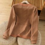 Buddha Stones Retro Plain Women's Cotton Jacket With Pockets - image 23