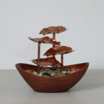Buddha Stones Lotus Leaf Shaped Waterfall Fountain Tabletop Ornaments With LED Light Home Office Desktop Decoration - image 22