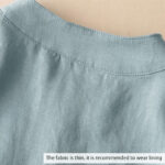 Buddha Stones Casual Women's V-neck Three Quarter Sleeve Design Plain Shirt - image 3