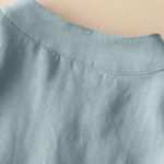 Buddha Stones Casual Women's V-neck Three Quarter Sleeve Design Plain Shirt - image 7