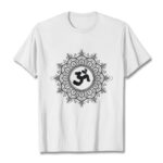 Buddha Stones Symmetry Mandala Om Symbol Pattern Tee Cotton T-shirt - White - 2XL - image 8