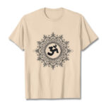 Buddha Stones Symmetry Mandala Om Symbol Pattern Tee Cotton T-shirt - Bisque - 2XL - image 11