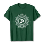 Buddha Stones Symmetry Mandala Om Symbol Pattern Tee Cotton T-shirt - ForestGreen - 2XL - image 1