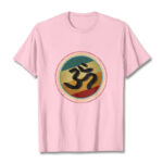 Buddha Stones Vibrant Color Simple Circular Mandala Pattern Om Symbol Tee Cotton T-shirt - LightPink - 2XL - image 13