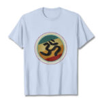 Buddha Stones Vibrant Color Simple Circular Mandala Pattern Om Symbol Tee Cotton T-shirt - LightCyan - 2XL - image 19