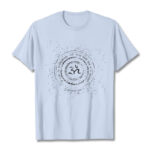Buddha Stones Mandala Om Symbol Mantra Pattern Tee Cotton T-shirt - LightCyan - 2XL - image 19