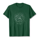 Buddha Stones Mandala Om Symbol Mantra Pattern Tee Cotton T-shirt - ForestGreen - 2XL - image 11