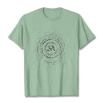 Buddha Stones Mandala Om Symbol Mantra Pattern Tee Cotton T-shirt - PaleGreen - 2XL - image 15