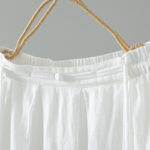Buddha Stones Summer Retro Pure Color Tassel Design Women's Skirt With Pockets - image 10