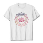 Buddha Stones Mandala Pink Lotus Pattern Tee Cotton T-shirt - White - 2XL - image 6