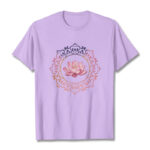 Buddha Stones Mandala Pink Lotus Pattern Tee Cotton T-shirt - Plum - 2XL - image 17