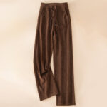 Buddha Stones Women's Fall Pure Color Wide Leg Cotton Pants With Pockets - Sienna - US14，UK/AU18，EU46 (4XL) - image 4