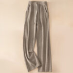 Buddha Stones Women's Fall Pure Color Wide Leg Cotton Pants With Pockets - AntiqueWhite - US14，UK/AU18，EU46 (4XL) - image 13