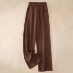 Buddha Stones Women's Plain High Waist Design Wide Leg Cotton Pants With Pockets - Sienna - US12，UK/AU16，EU44 (3XL) - image 1