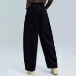 Buddha Stones Women's Fall Plain Ankle-Length Simple DesignCorduroy Cotton Pants With Pockets - image 5