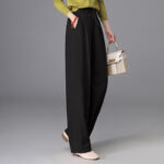 Buddha Stones Women's Casual Vintage Plain Drawstring Carrot Design Cotton Linen Pants With Pockets - image 13