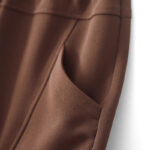 Buddha Stones Women's Casual Vintage Patchwork High Waist Design Thermal Pants With Pockets - image 6