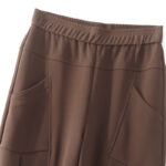 Buddha Stones Women's Casual Vintage Patchwork High Waist Design Thermal Pants With Pockets - image 3